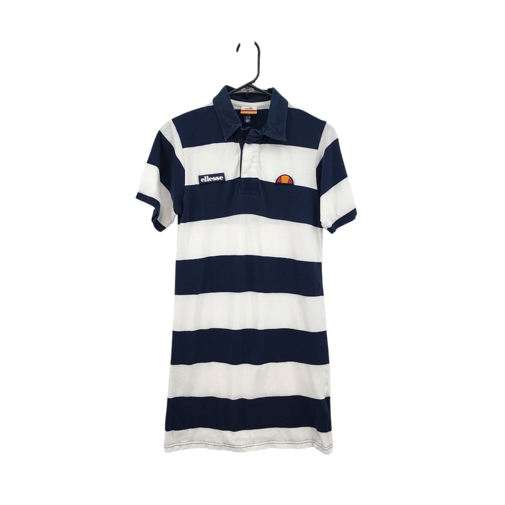 Ellesse Women's 100% Cotton Wide Stripes Polo Dress - UK 6
